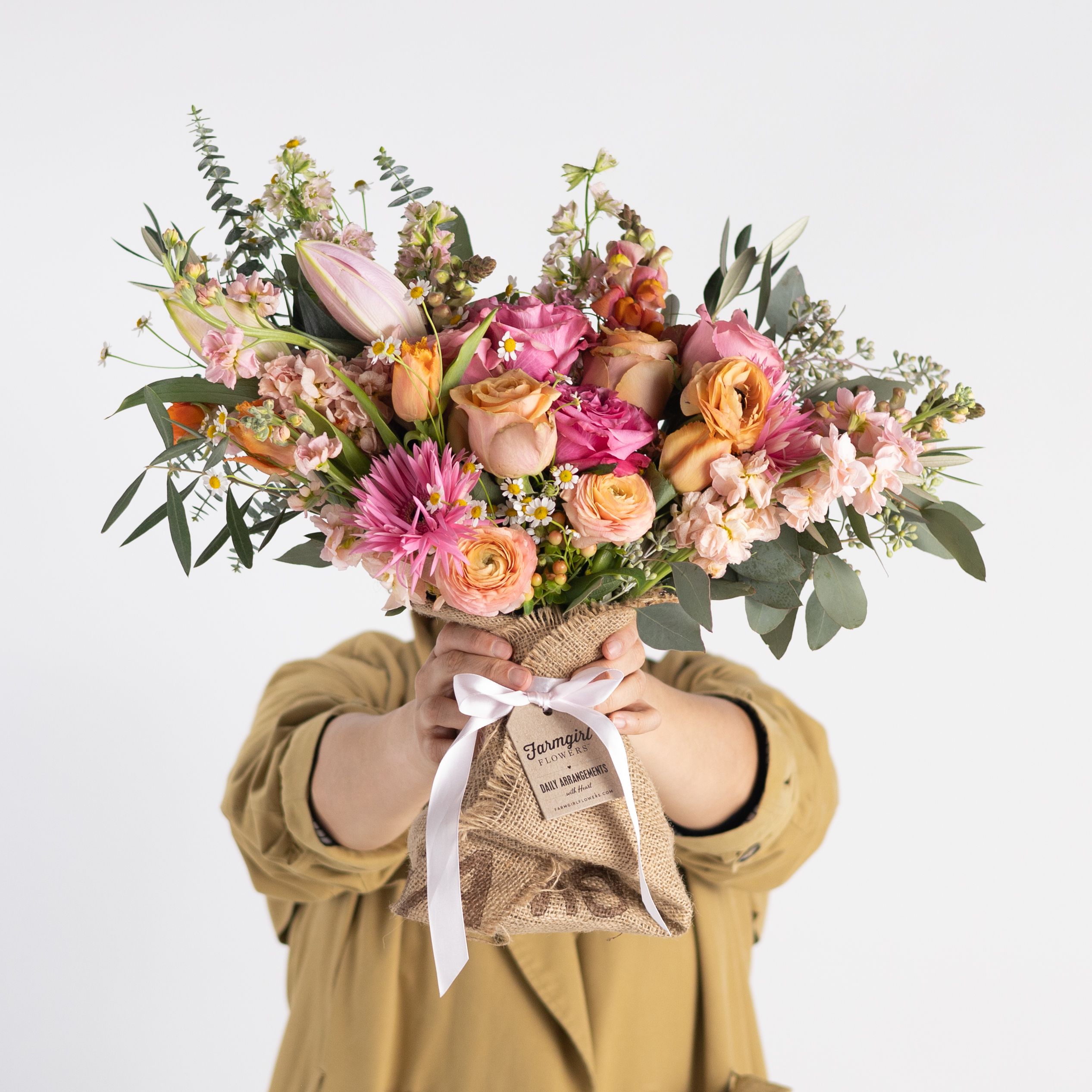 Burlap Wrapped Bouquets