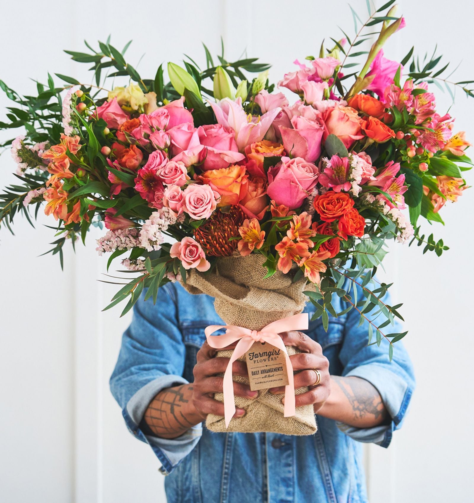 Burlap Wrapped Bouquets